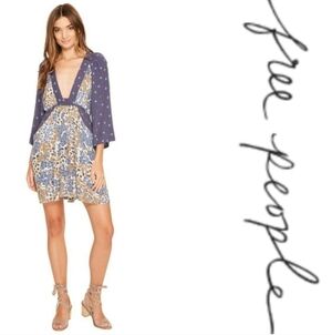 Free People Talulla Printed Mini Dress Meduim